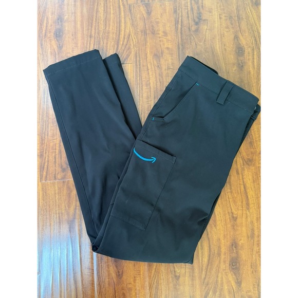 Amazon Other - Amazon Uniform Cargo Pants Men's L (32-34) Black By Luly Yang Stretch Workwear